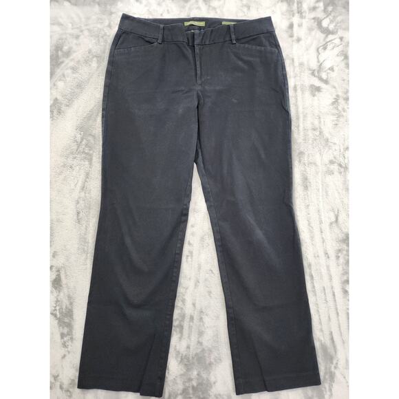 Eddie Bauer Mercer Fit Stretch Cotton Trouser Pants Size 14 Black Office Career - Picture 1 of 12